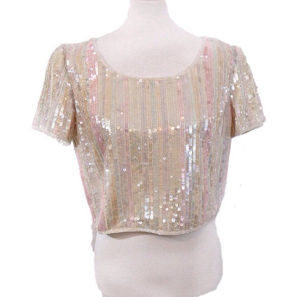 Reggio Sequined Blouse-Made in India-Silk-Medium - Picture 2 of 7